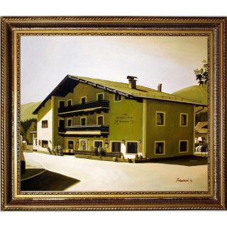 Asitz-Leogang im Winter - handgemaltes Ölbild in 50x100cm