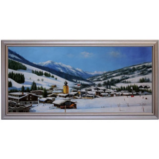 Saalbach - handgemaltes Ölbild in 50x90cm