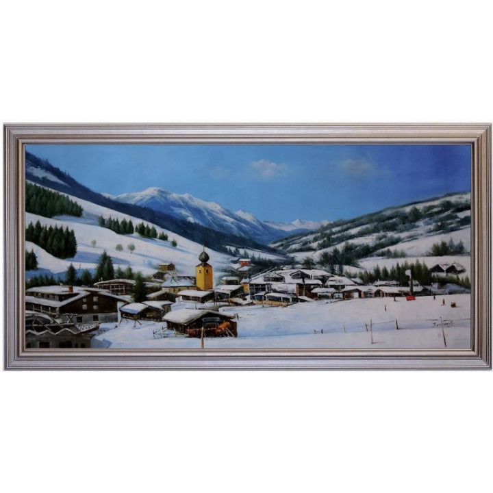 Saalbach - handgemaltes Ölbild in 50x90cm