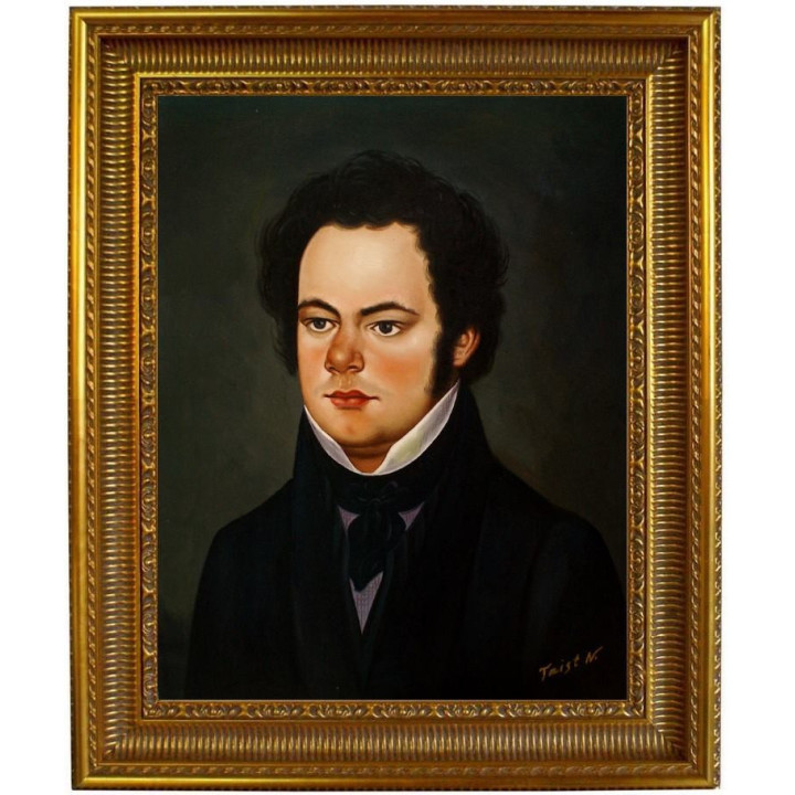 Mozart Portrait - Portrait - handgemaltes Ölbild in 50x60cm