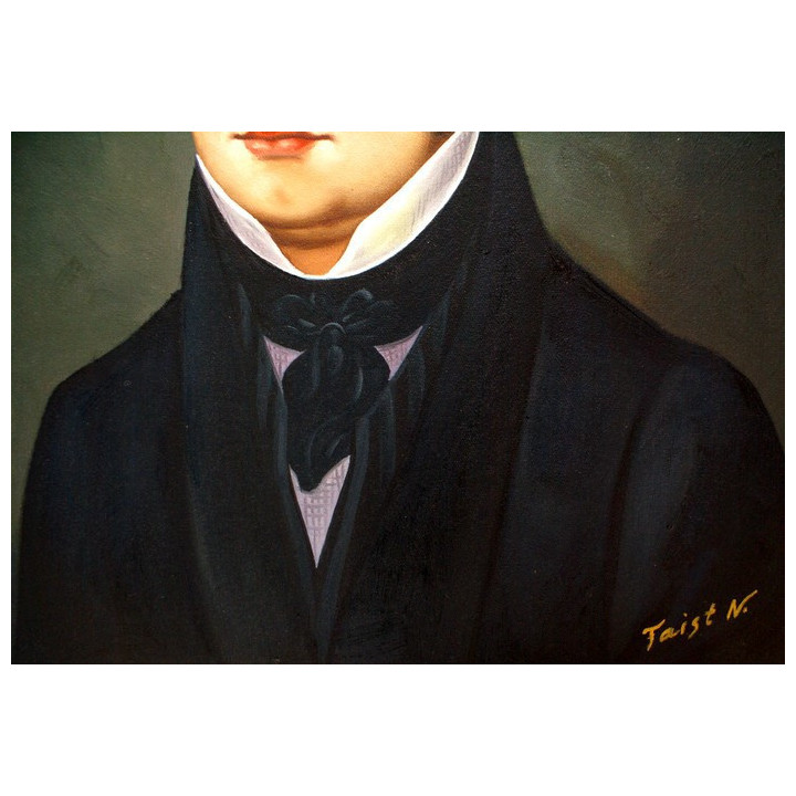 Franz Schubert Portrait - handgemaltes Ölbild in 50x60cm