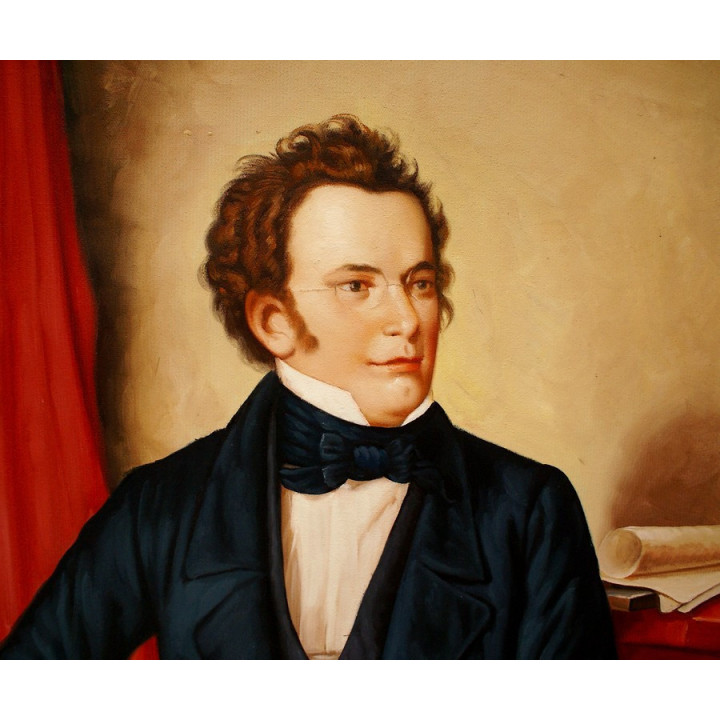 Franz Schubert Portrait - handgemaltes Ölbild in 50x60cm