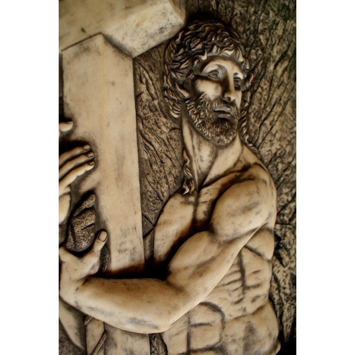 Reliefbild - Jesus mit Kreuz