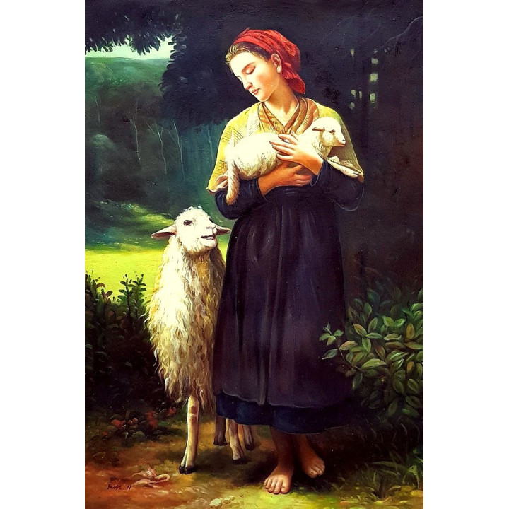 Madonna mit Jesuskind - handgemaltes Ölbild in 60x90cm- 10_21