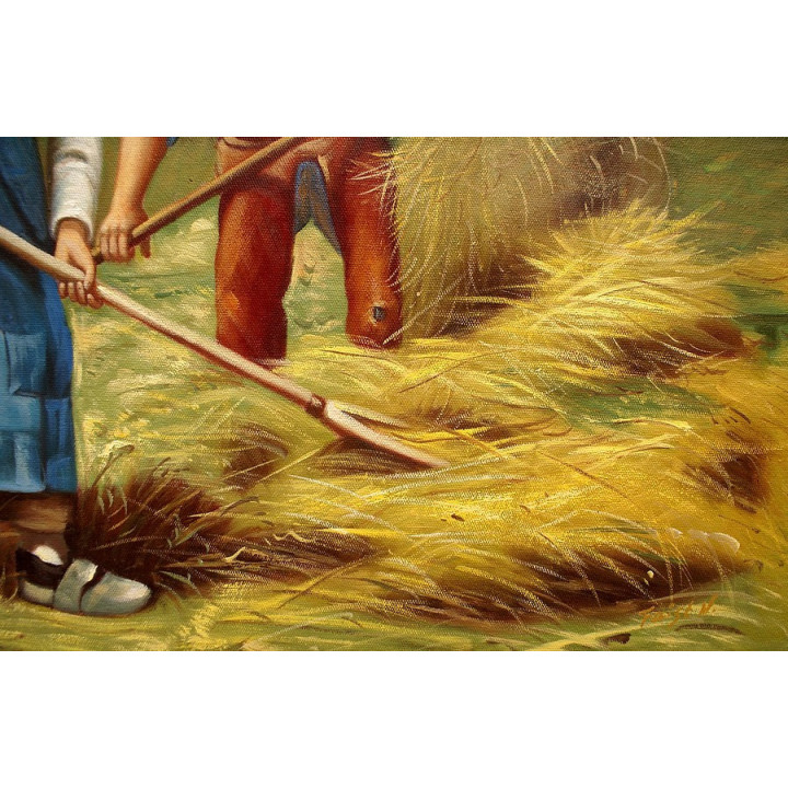 Heuarbeit Julien Dupré- handgemaltes Ölbild in 60x90cm-10-112