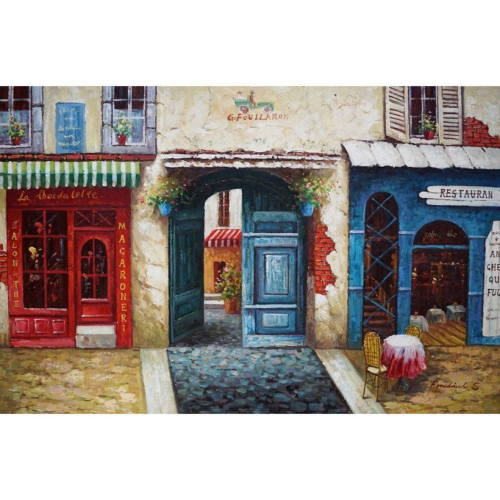 Stadtcafe historisch - Ölgemälde 7_28