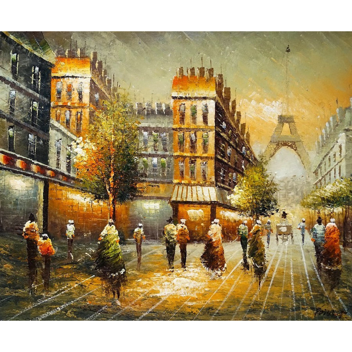 Paris.- handgemaltes Ölbild in 50x60cm-7-62
