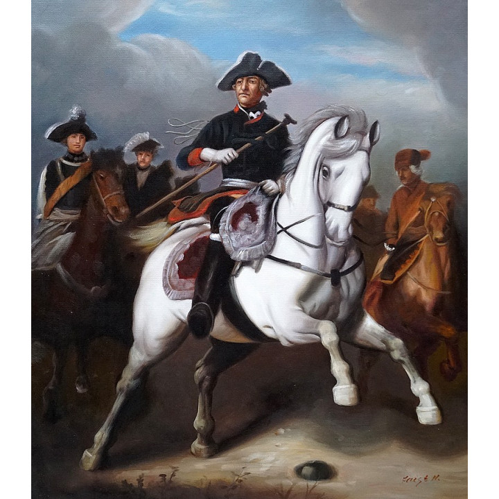 Friedrich der Große, Anton Graff, handgemaltes Ölbild in 50x60cm