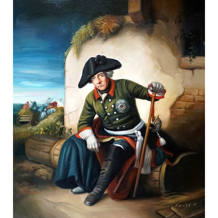 Friedrich der Große, General , handgemaltes Ölbild in 50x60cm