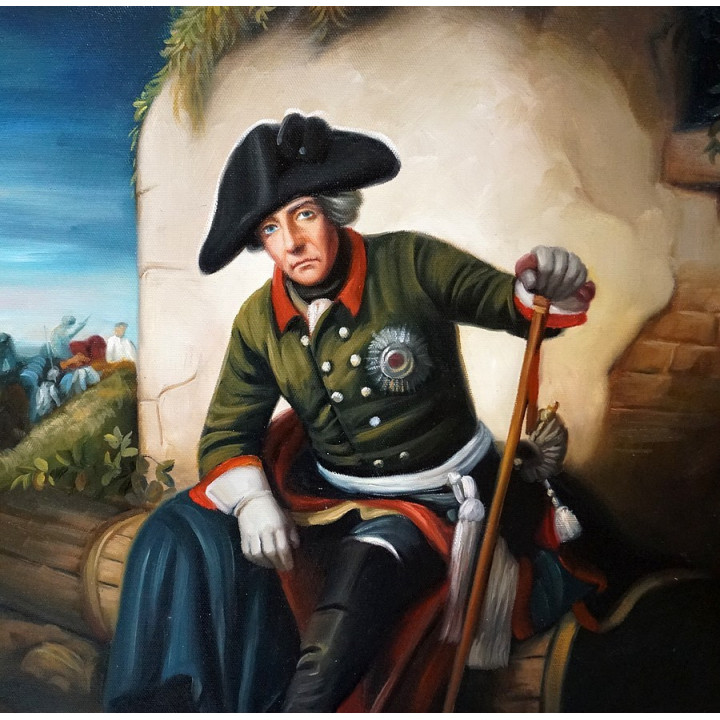 Friedrich der Große, General , handgemaltes Ölbild in 50x60cm