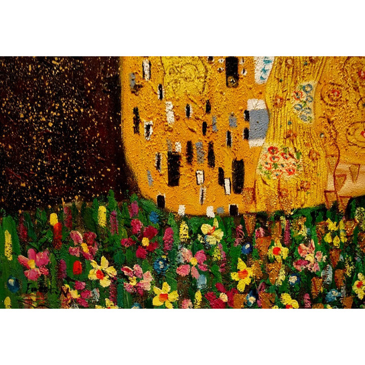 Kuss - handgemaltes Ölbild in 50x60cm v. Klimt