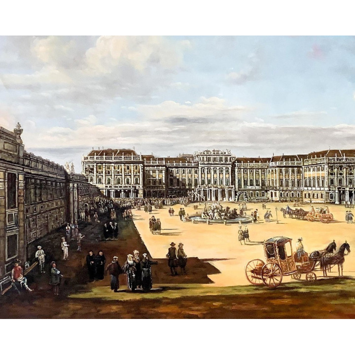 Ölgemälde Schoss Schönbrunn Bernardo Bellotto 60x90cm