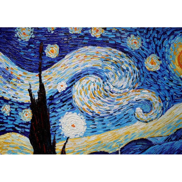 Dorfstrasse, Vincent van Gogh - handgemaltes Ölbild 50x60cm