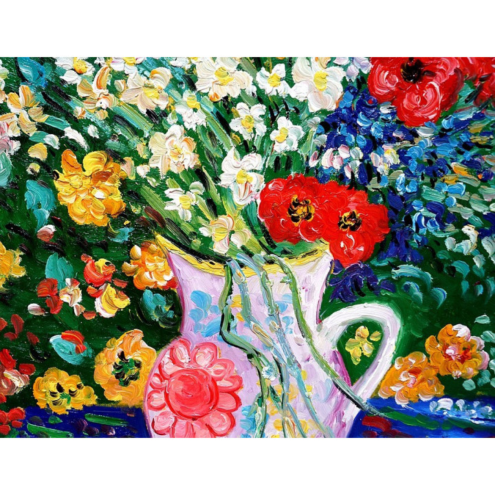 Starry Night, Vincent van Gogh - handgemaltes Ölbild 50x60cm