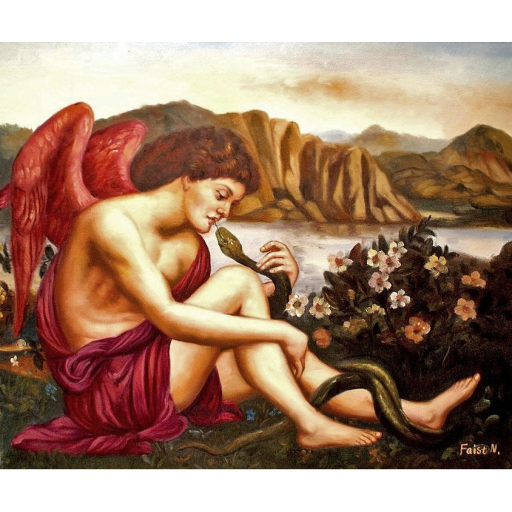 Faistauer Anton - Dame mit Buch - handgemaltes Ölbild in 50x60cm