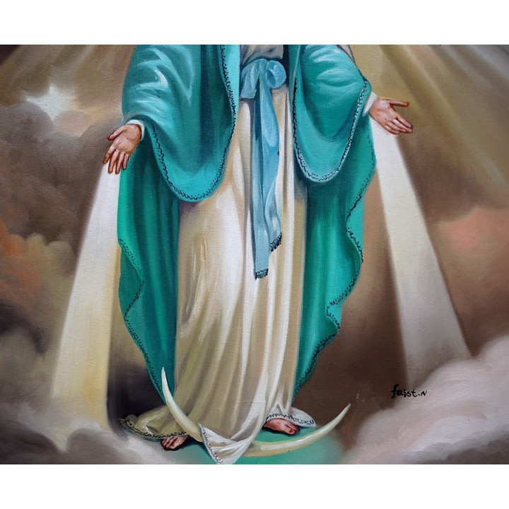 Herz Mariae, die Madonna des Himmels - Ölgemälde