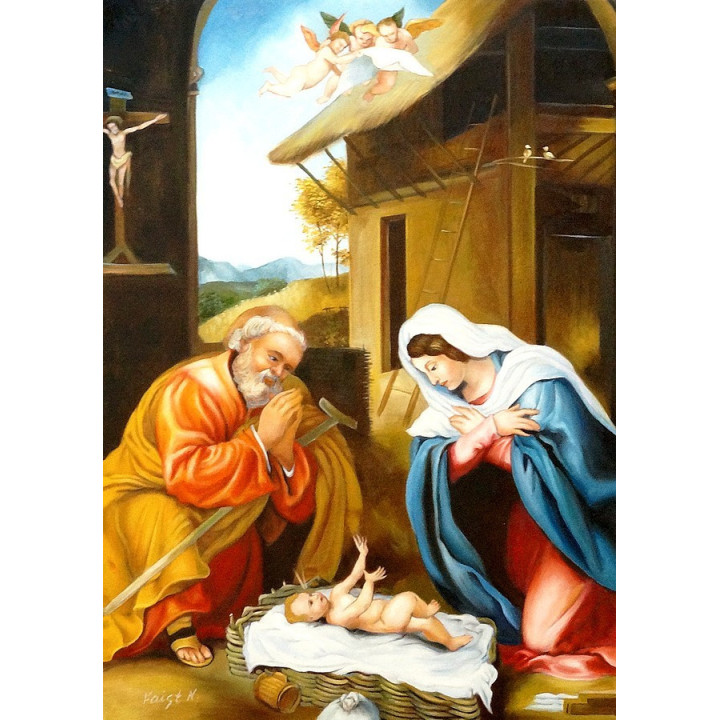 Herz Mariae, die Madonna des Himmels - Ölgemälde