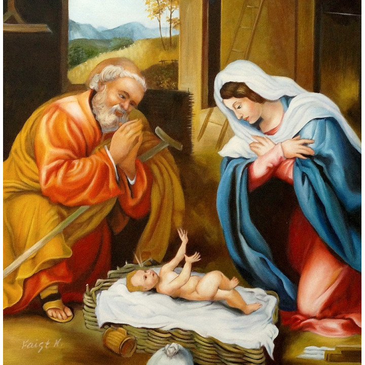 Madonna, Mutter aller Völker - Ölgemälde handgemalt