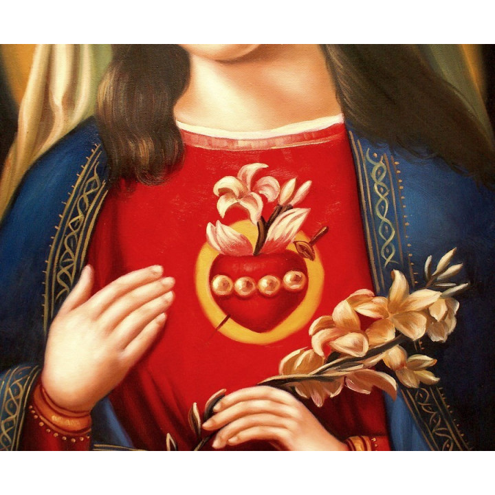 Herz Mariae, die Madonna des Himmels - Ölgemälde