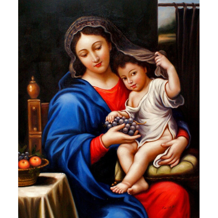 Herz Mariae, die Madonna des Himmels - Ölgemälde