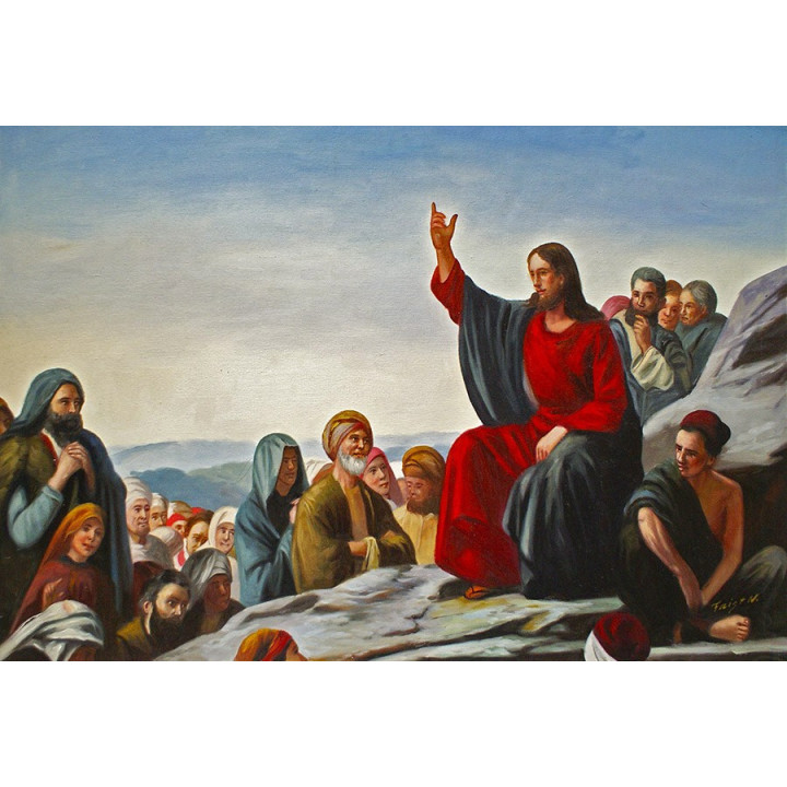 Bergpredigt, Carl Bloch  - Ölgemälde handgemalt