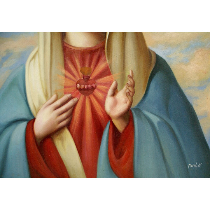 Herz Mariae, die Madonna des Himmels - Ölgemälde