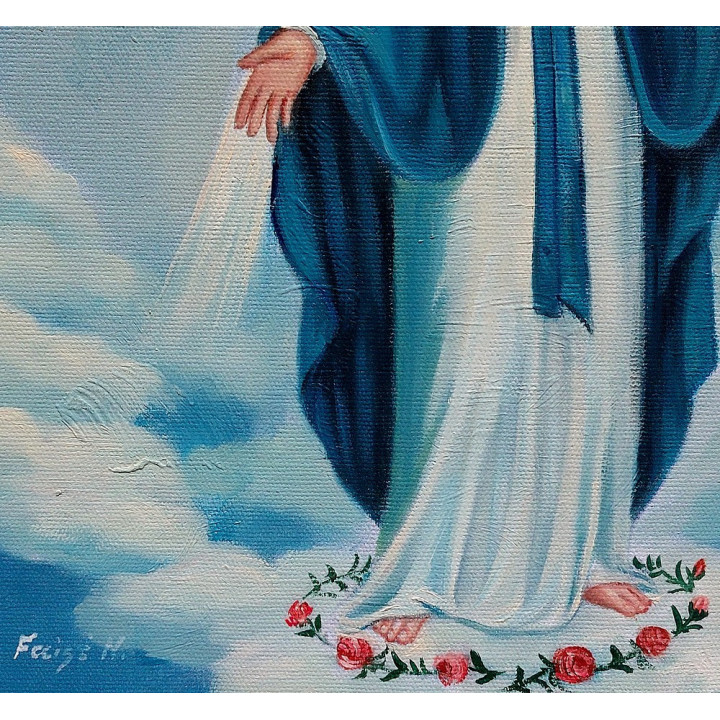 Herz Mariae, die Madonna des Himmels - Ölgemälde