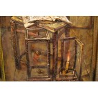 Abstrakt-kerze, handgemaltes Ölbild in  85x110cm