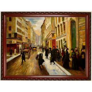 Stadtleben - handgemaltes Ölbild in 101x75cm - 7-36