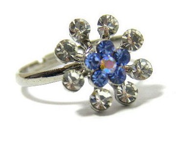 Fingerring mit Strass Kristalle