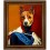 Basenji Hund im Anzug - handgemaltes Ölbild in 50x60cm