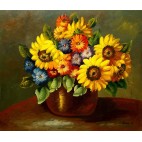 Blumengemälde - handgemaltes Ölbild in 50x60cm -1-106