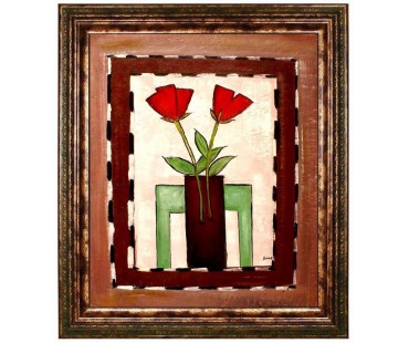 Blumenstrauß-1-158 - handgemaltes Ölbild in 50x60cm