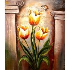 Blumenstrauß-1-160 - handgemaltes Ölbild in 50x60cm