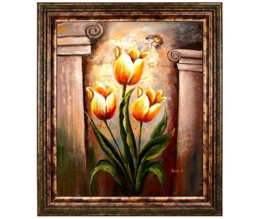 Blumenstrauß-1-161 - handgemaltes Ölbild in 50x60cm