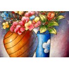 Blumengemälde - handgemaltes Ölbild in 60x50cm - 3136