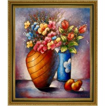 Blumengemälde - handgemaltes Ölbild in 60x50cm - 3136