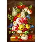 Blumenstrauß-1-149 - handgemaltes Ölbild in 60x90cm