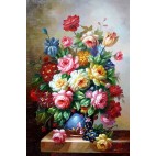 Blumen - Ölgemälde- Blumenstrauss-1-47 - 60x90cm