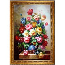 Blumen-Ölgemälde-Blumenstrauß-60x90cm-63