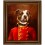 American-Bulldog Hund im Anzug - handgemaltes Ölbild in 50x60cm