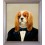 Cavalier Hund im Anzug - handgemaltes Ölbild in 50x60cm