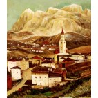 Cortina dampezzo- alte Ansicht  handgemaltes Ölbild