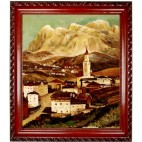 Cortina Dampezzo- alte Ansicht  handgemaltes Ölbild F:33x38cm