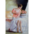erotische Frau- handgemaltes Ölbild in 60x90cm 11_51