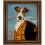 Foxterrier Hund im Anzug - handgemaltes Ölbild in 50x60cm