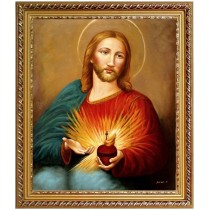 Herz-Jesu - handgemaltes Ölbild in  50x60cm-10-46