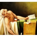 jacques louis david - der ermordete Marat  - handgemaltes Ölbild in 50x60cm