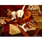 Katzen - handgemaltes Ölbild in  50x60cm-4_14