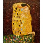 Kuss - handgemaltes Ölbild in 50x60cm v. Klimt